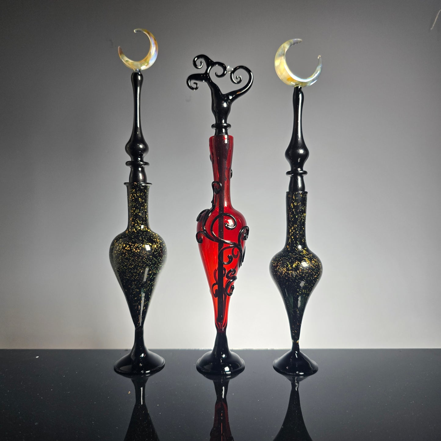 Red Spiral Perfume Potion Bottle - #00867