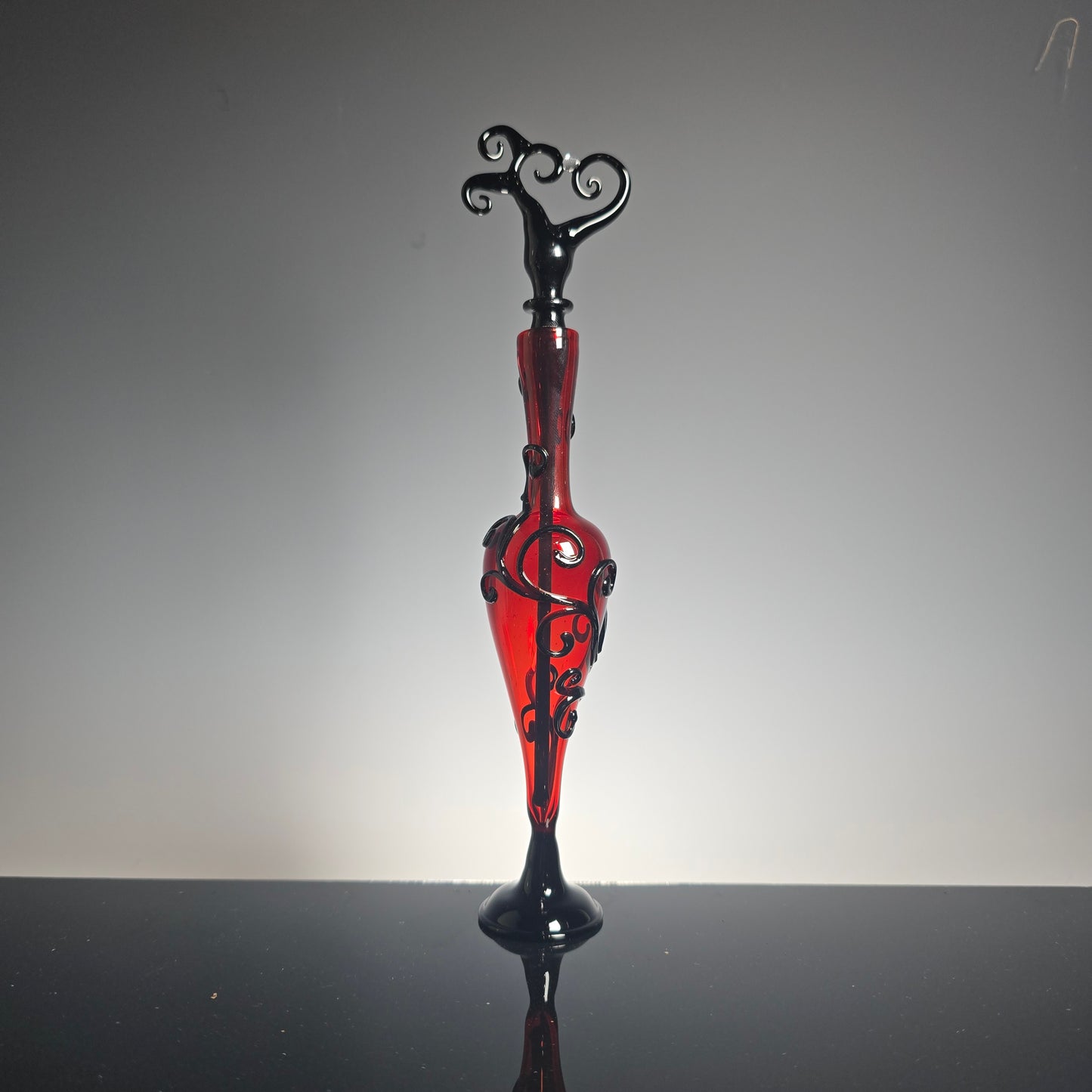 Red Spiral Perfume Potion Bottle - #00867