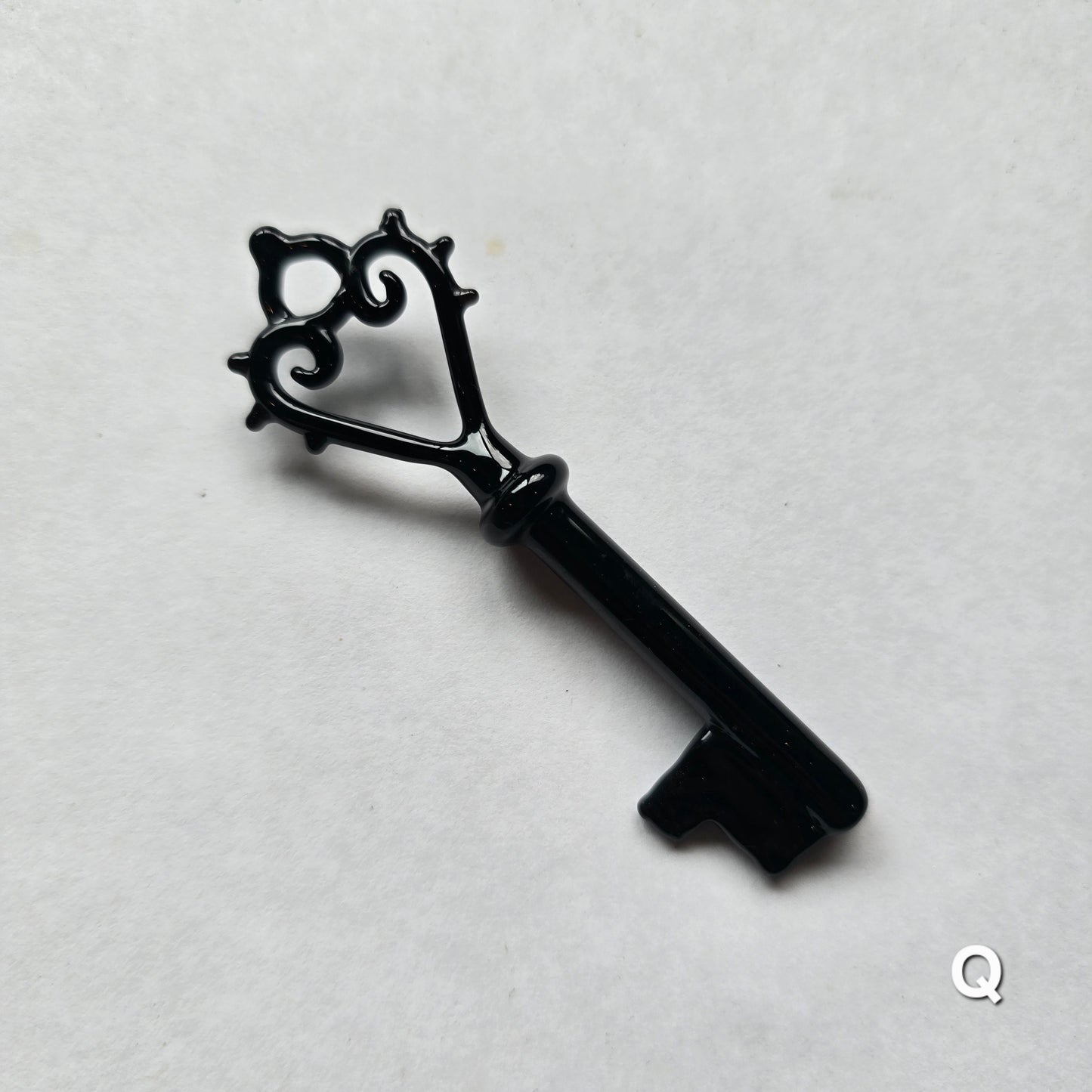 Skeleton Key Necklace, 2025 Black Glass Series