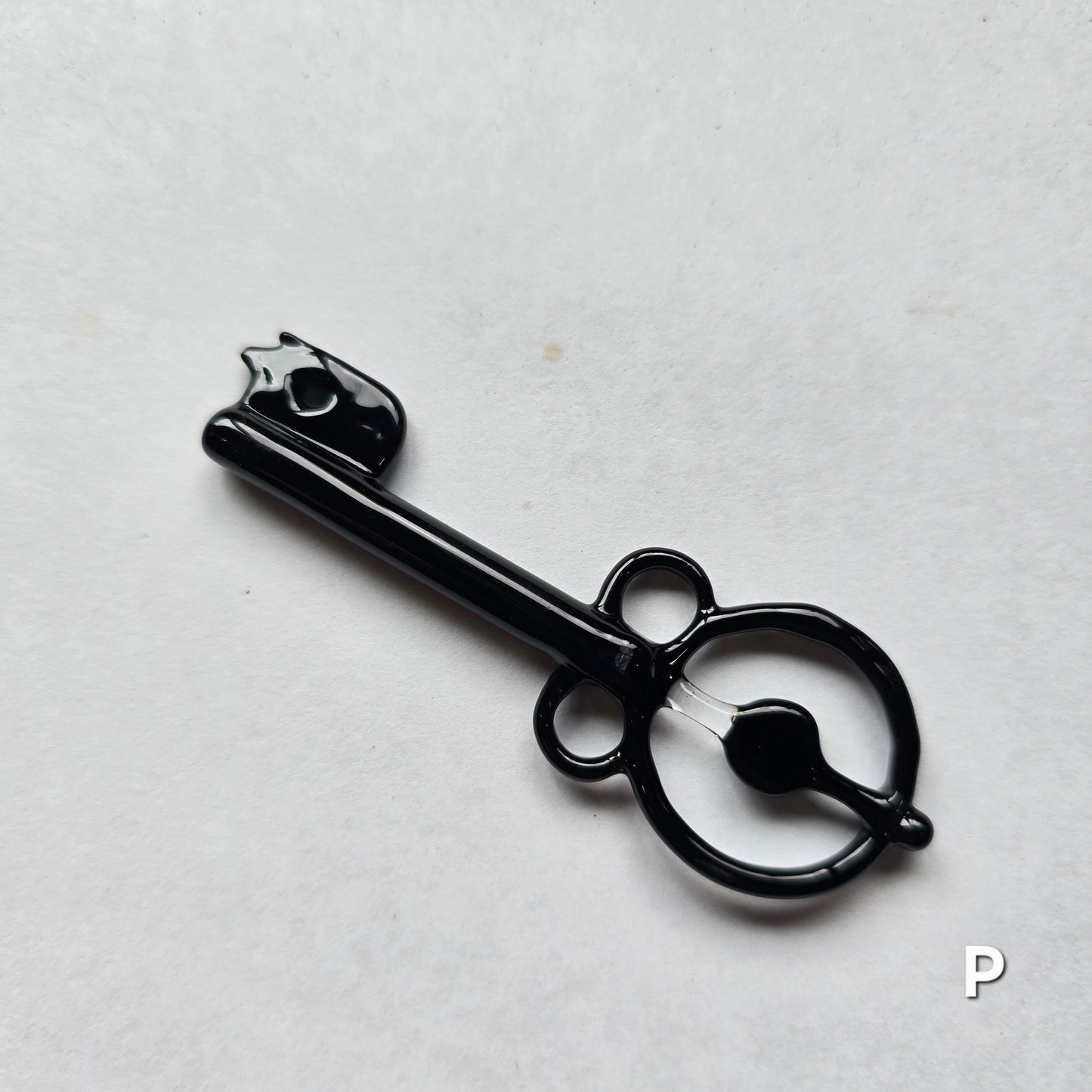 Skeleton Key Necklace, 2025 Black Glass Series