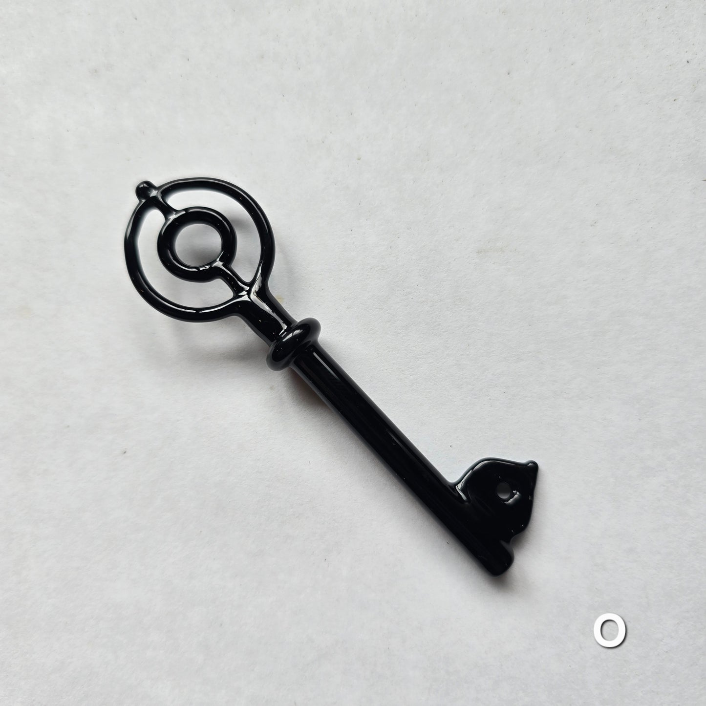 Skeleton Key Necklace, 2025 Black Glass Series