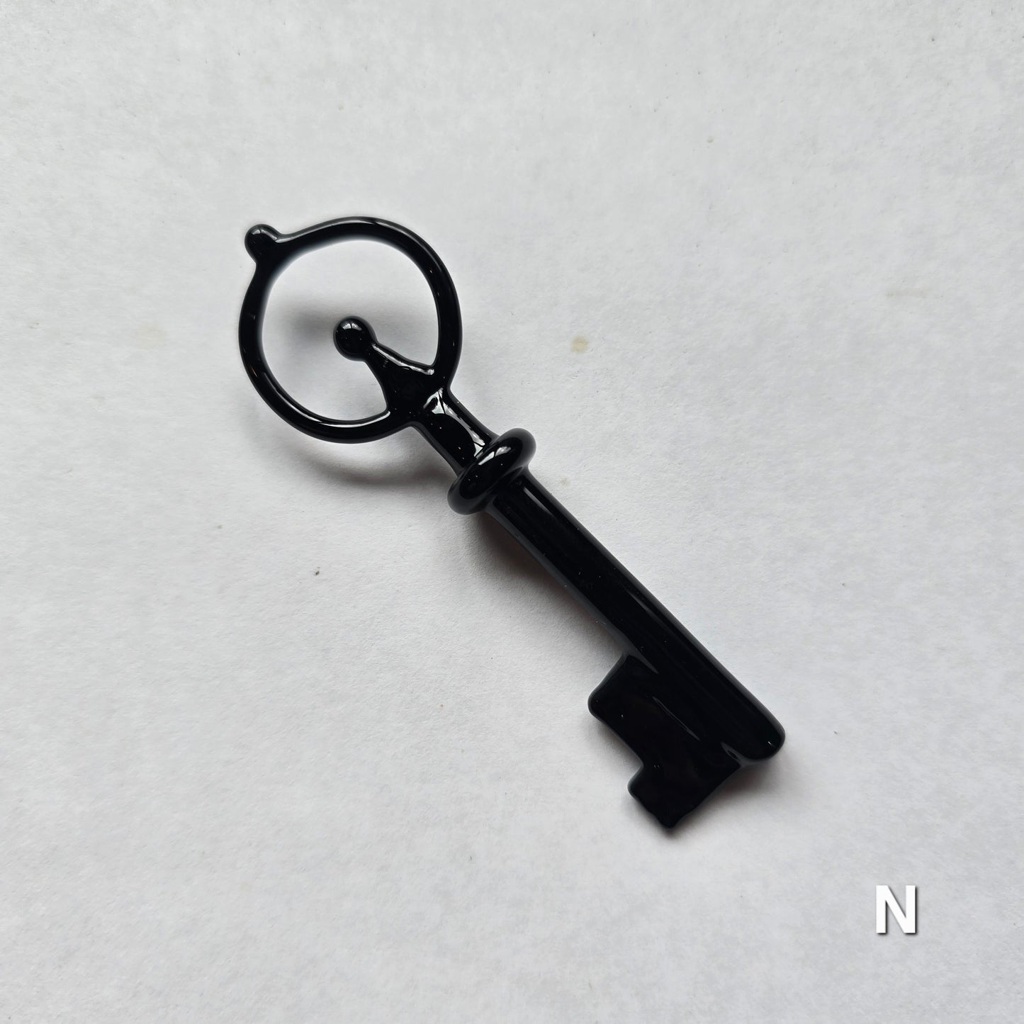 Skeleton Key Necklace, 2025 Black Glass Series