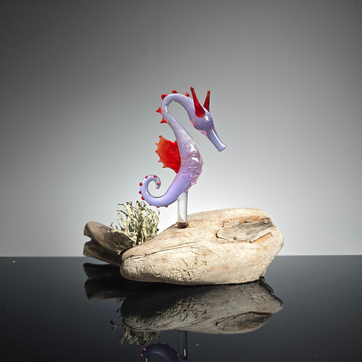 Seahorse Sculptures On Driftwood Base #0899