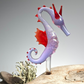 Seahorse Sculptures On Driftwood Base #0899