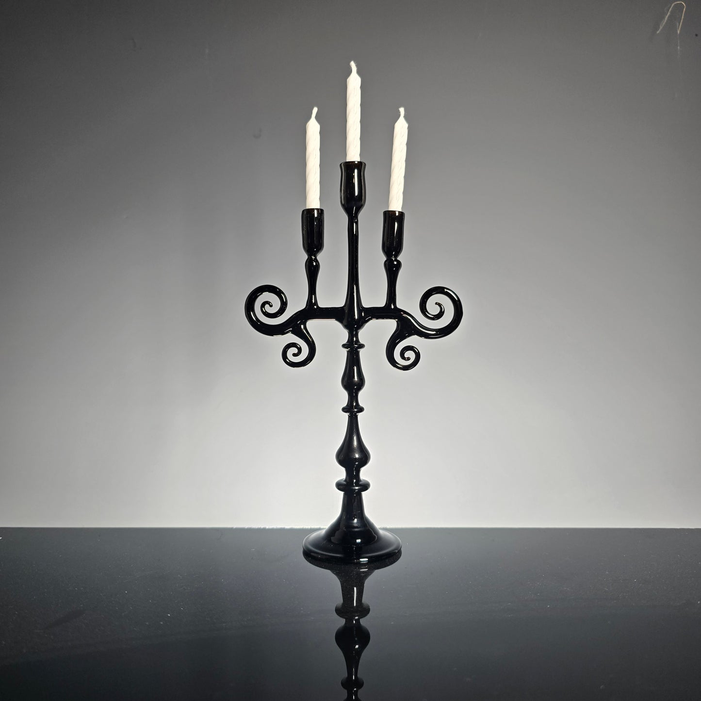 Miniature Black Candelabra for birthday Candles, #0918