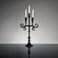 Miniature Black Candelabra for birthday Candles, #0918