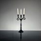 Miniature Black Candelabra for birthday Candles, #0920