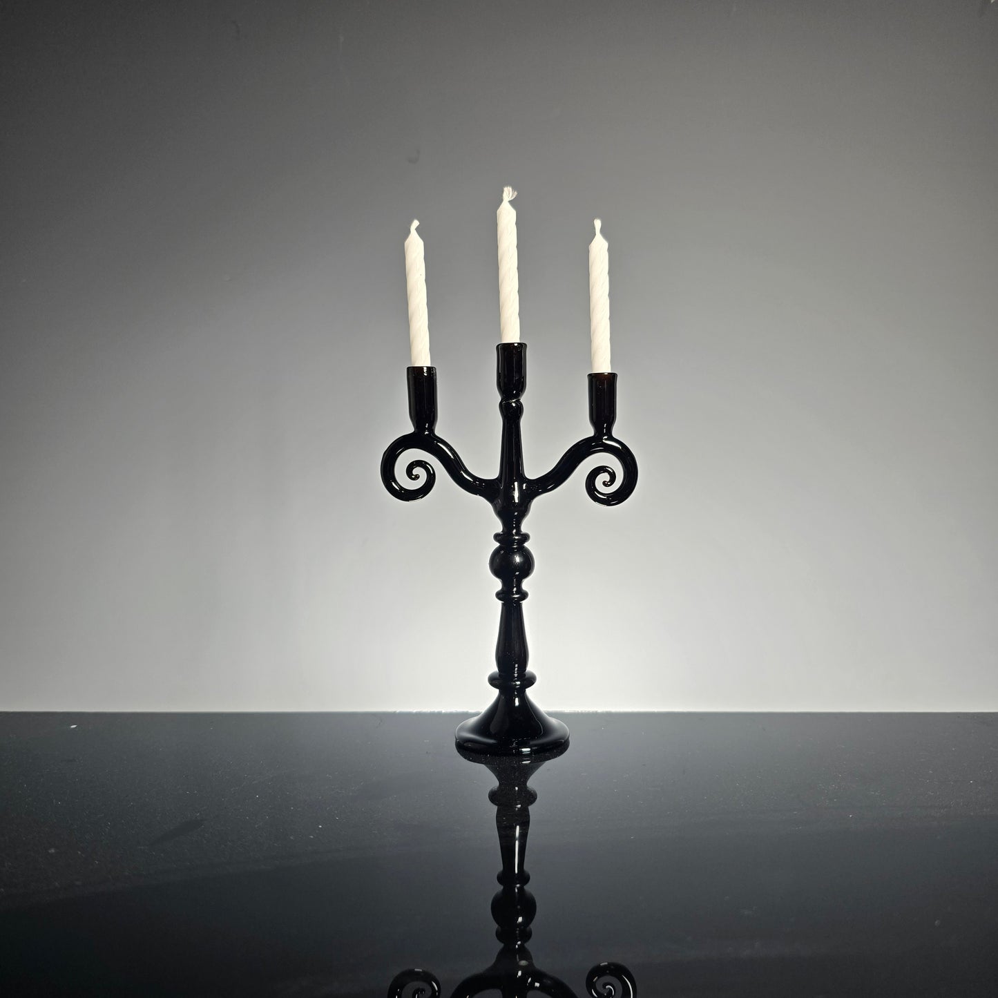 Miniature Black Candelabra for birthday Candles, #0922