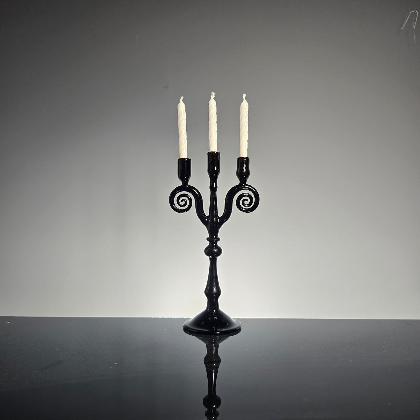 Miniature Black Candelabra for birthday Candles, #0921