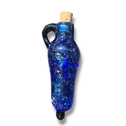 Dichro Potion Bottle Necklace, Tessellated Cobalt Collection