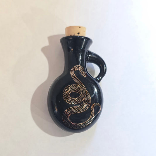 Black Vial with Gold snake, Assorted