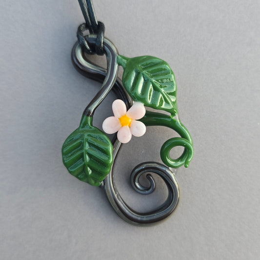 Pink Daisy Necklace #0953