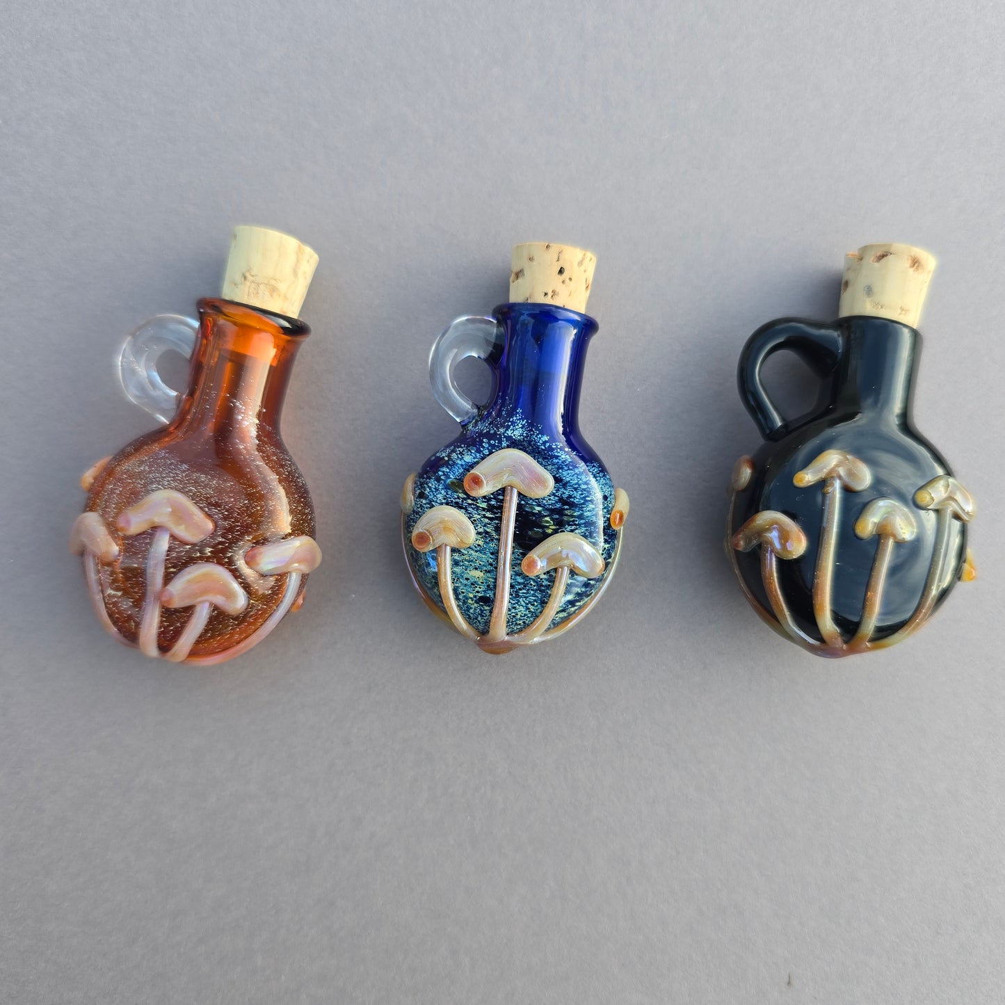 Mushroom Potion Bottle Necklace - Renaissance Faire Accessories