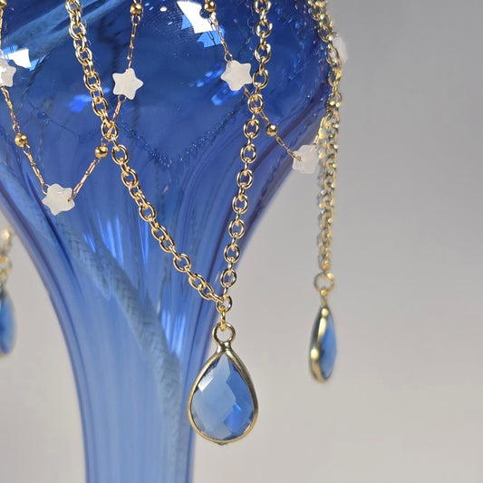 Cobalt Lace Oil Lamp #0967