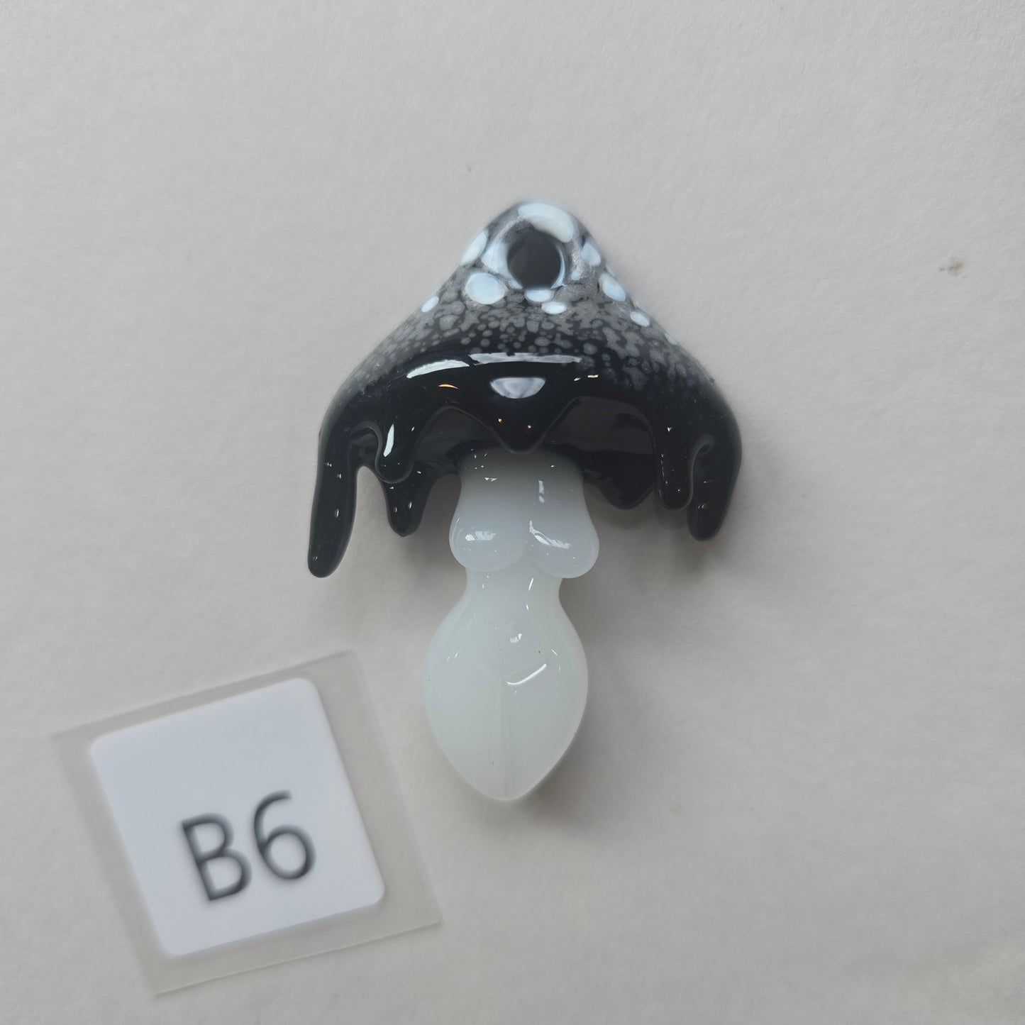 Goddess Necklace, Inky Cap Mushroom Goddess Pendant