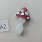 Goddess Necklace, Mushroom Goddess Glass Goddess Pendant