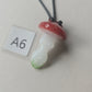 Goddess Necklace, Mushroom Goddess Glass Goddess Pendant