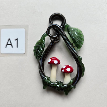 Amanita Mushroom Fairy Ring Necklace