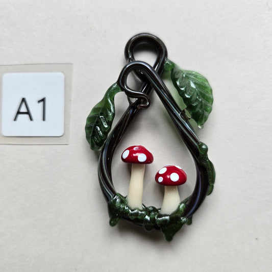 Amanita Mushroom Fairy Ring Necklace
