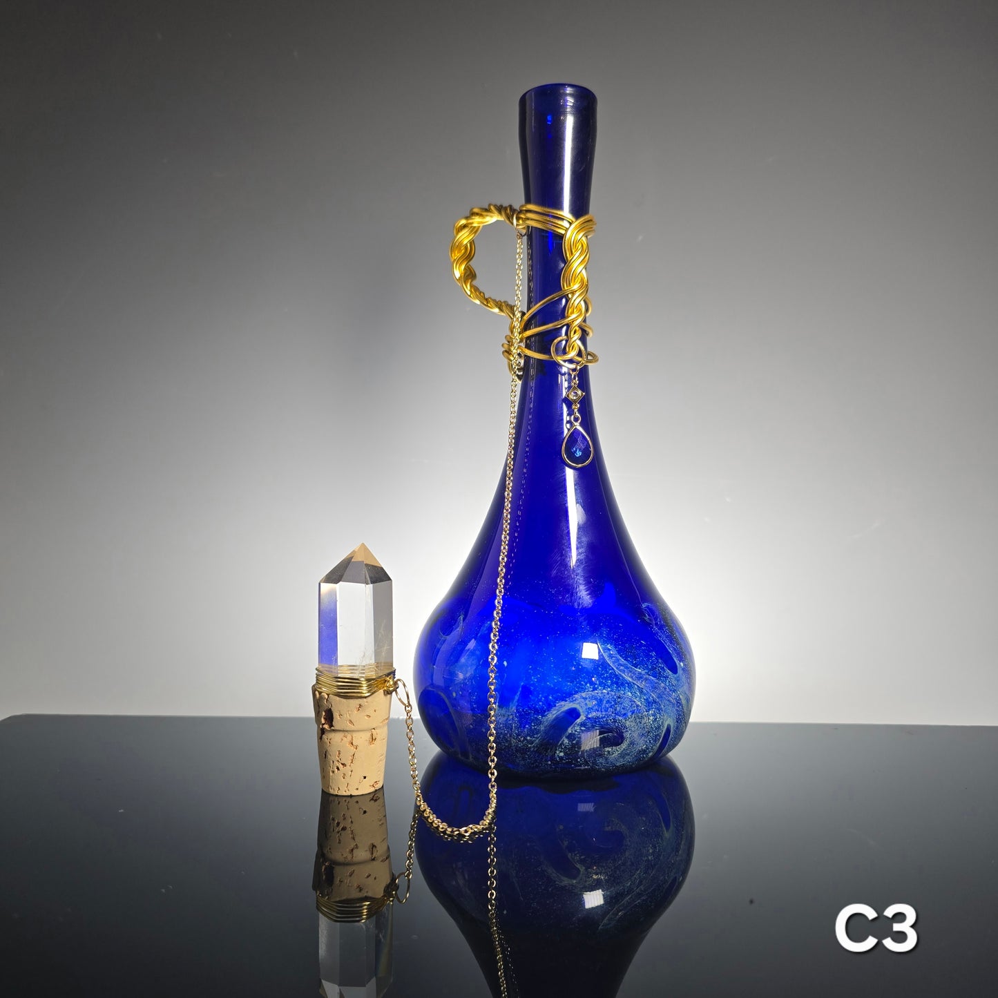 Belt Potion Bottle w/ wire wrapped Handle, Water Bottle