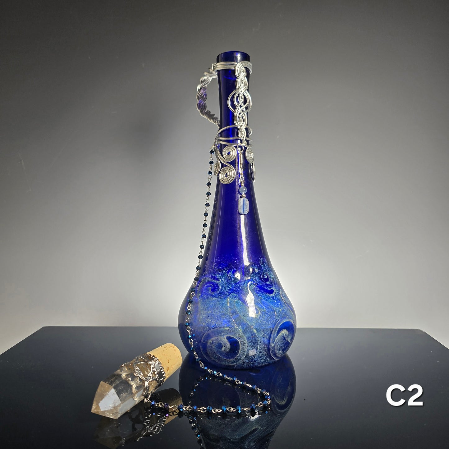 Belt Potion Bottle w/ wire wrapped Handle, Water Bottle
