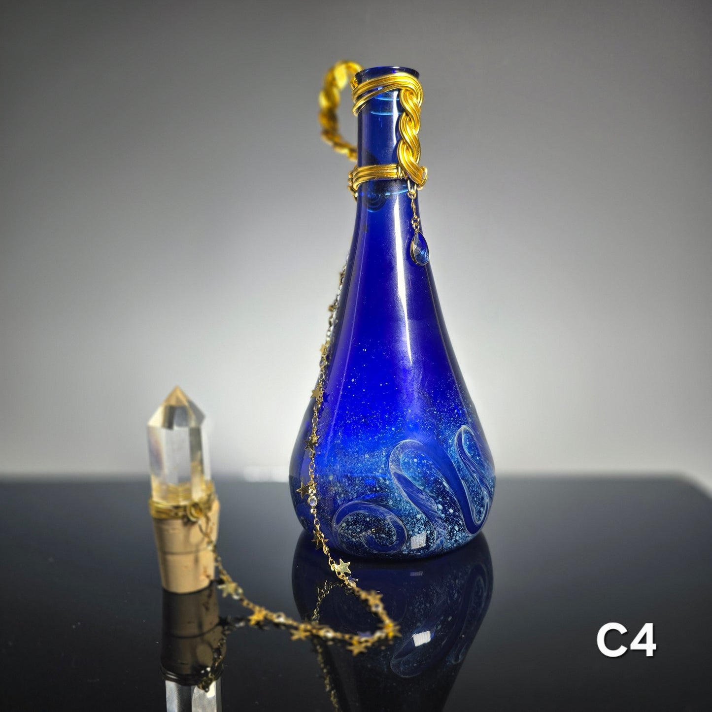 Belt Potion Bottle w/ wire wrapped Handle, Water Bottle