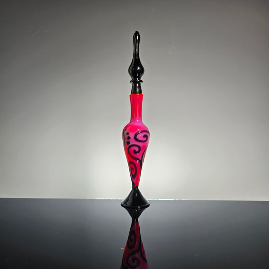 Hot Pink Spiral Perfume Potion Bottle