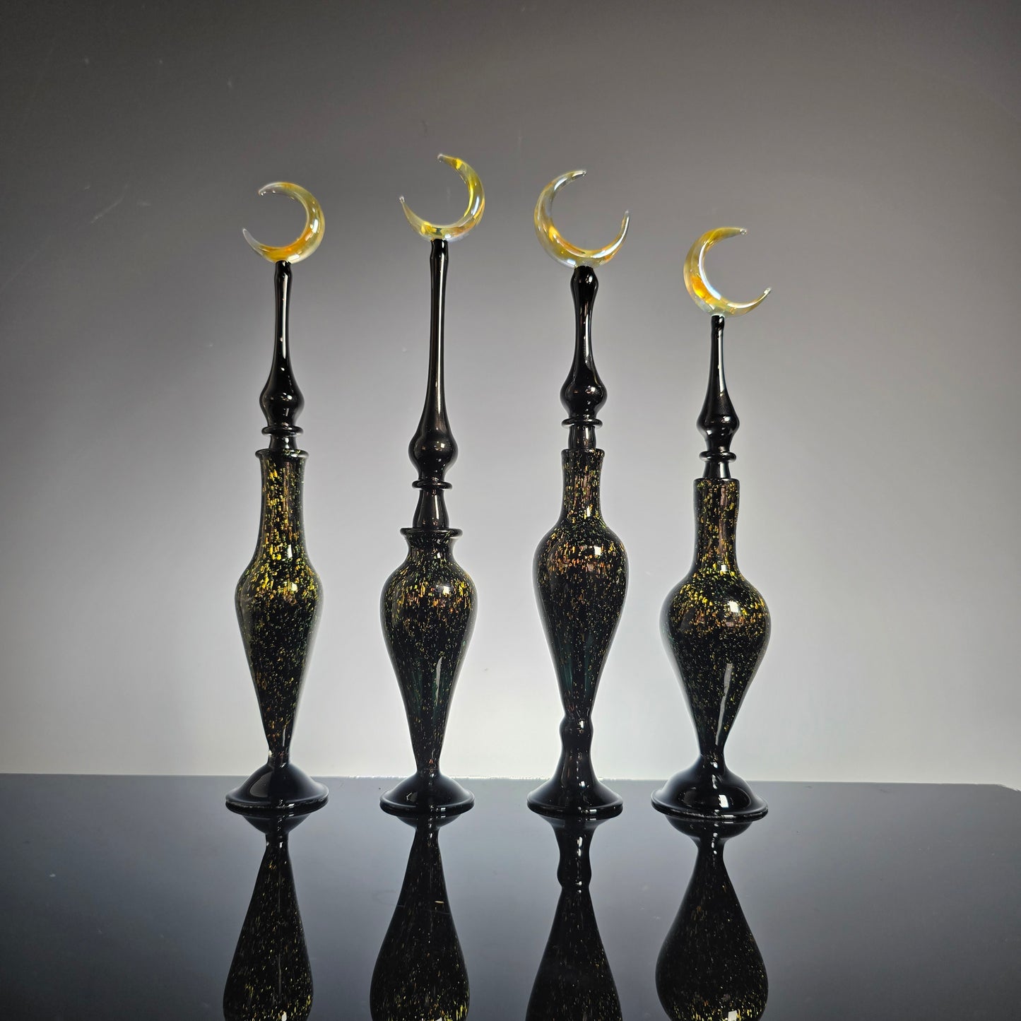 Dichroic Moon Perfume Potion Bottle Collection, Gold