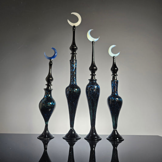 Dichroic Moon Perfume Potion Bottle Collection, Blue