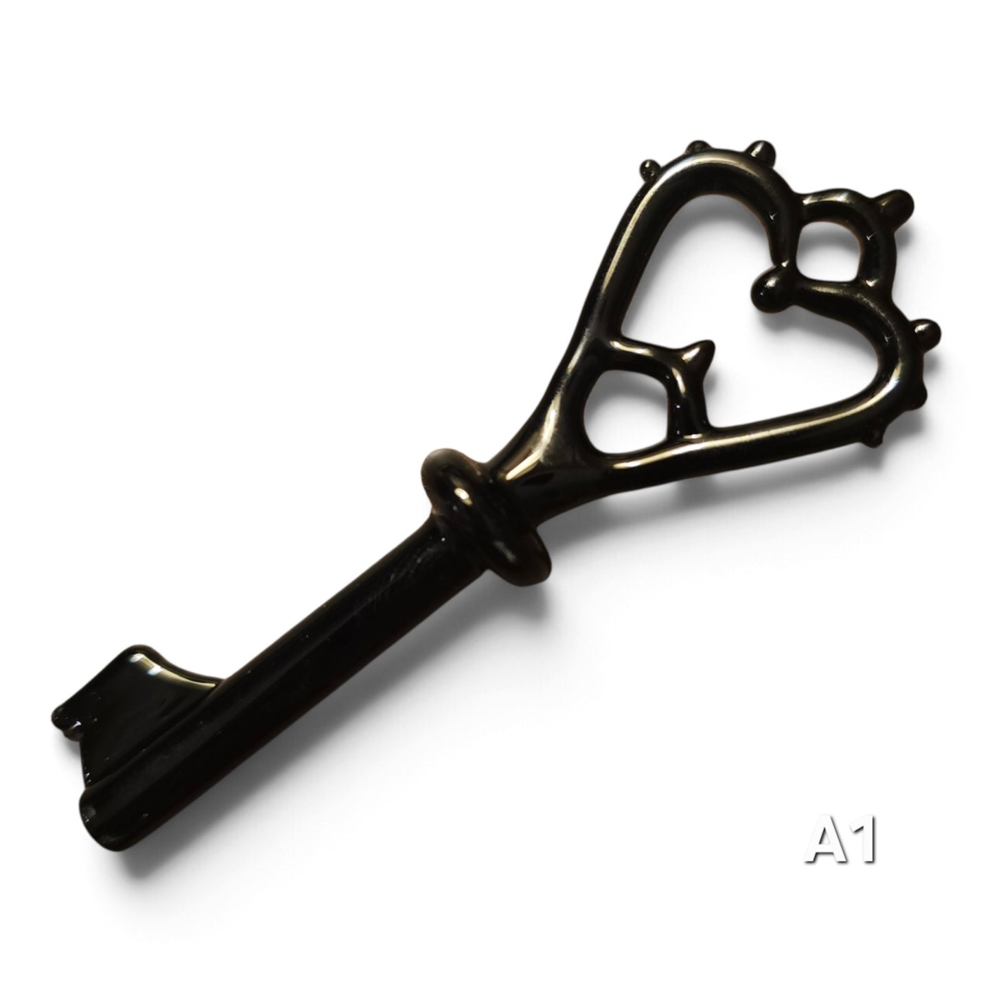 Skeleton Key Necklace, Black Key