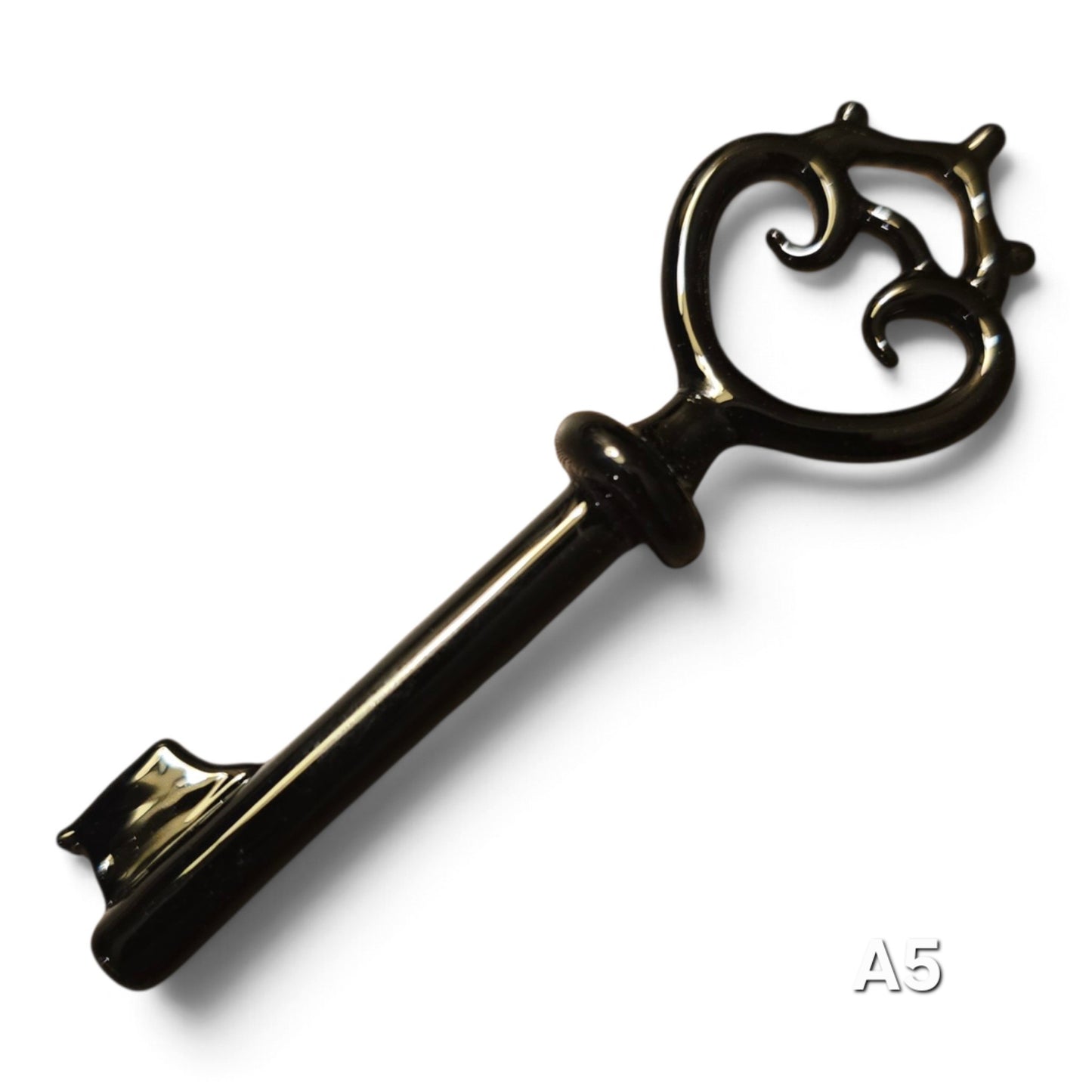 Skeleton Key Necklace, Black Key