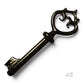 Skeleton Key Necklace, Black Key