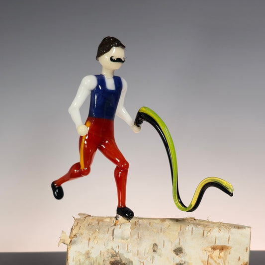 Jester with flaming whip #0989