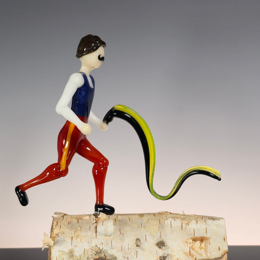 Jester with flaming whip #0989