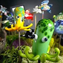 Glass Octopus Plant Pals, House plant and Fairy Garden Decor