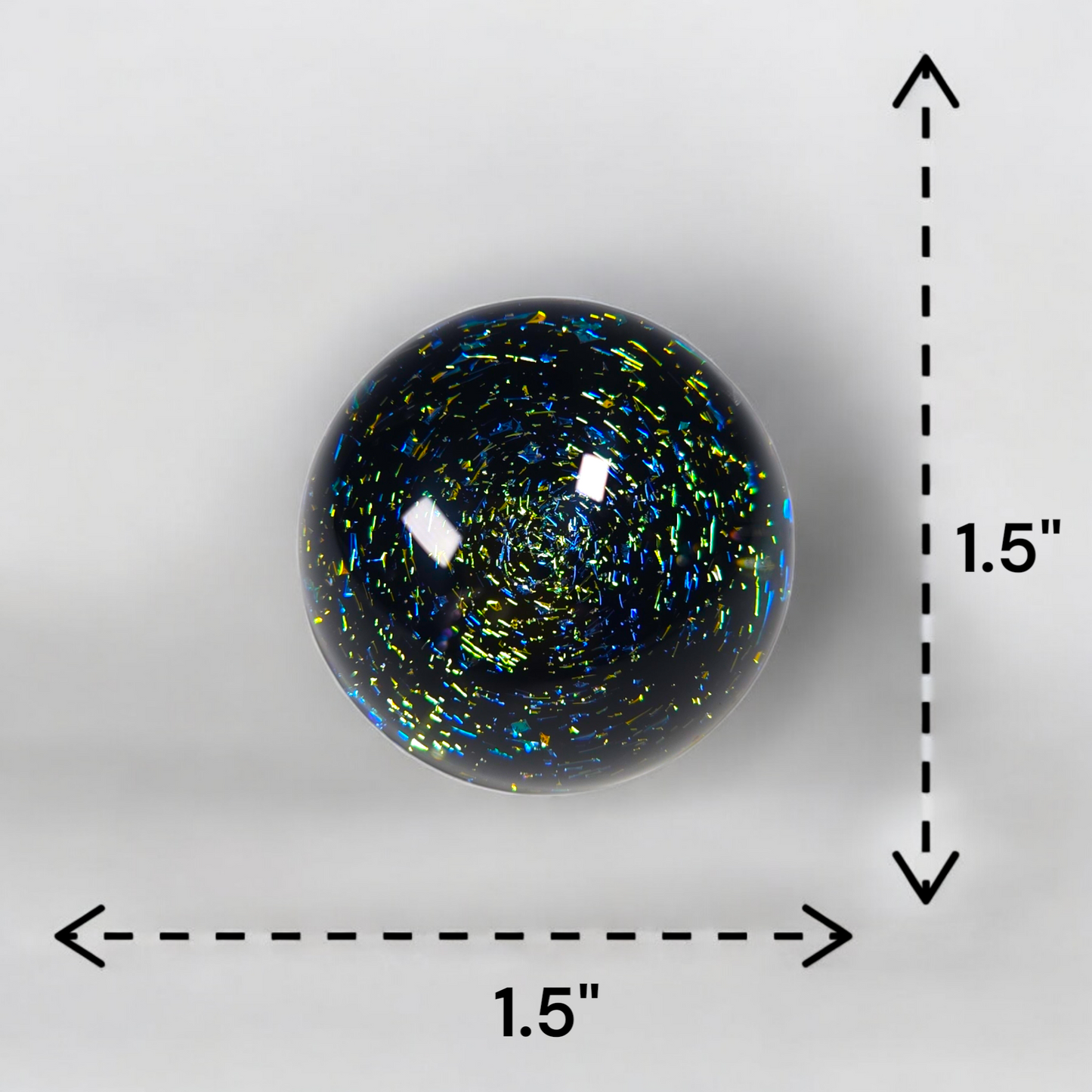 Blue & Gold Galaxy Marble 1.5" Diameter