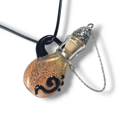 Lachrymatory Potion Bottle Necklace Collection with Fancy Closure, Memorial Jewelry