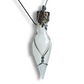 Potion Bottle Necklace, Glow in the Dark Handblown Glass,  Wire Wrapped with Ornate Closure