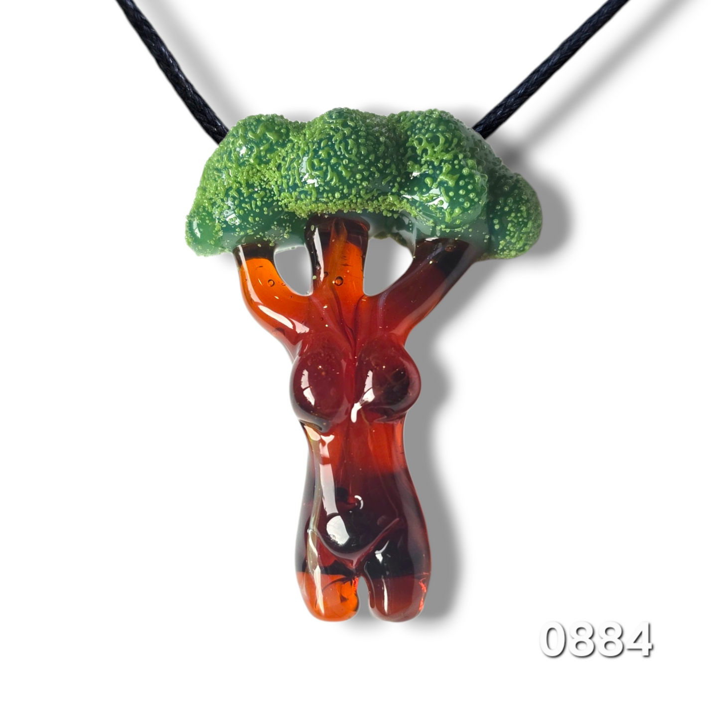 Tree Goddess Necklace, Goddess Glass Goddess Pendant
