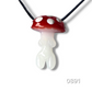Mushroom Goddess Necklace, Goddess Glass Goddess Pendant
