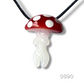 Mushroom Goddess Necklace, Goddess Glass Goddess Pendant