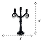 Miniature Black Candelabra for birthday Candles, #0922