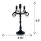 Miniature Black Candelabra for birthday Candles, #0919