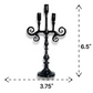 Miniature Black Candelabra for birthday Candles, #0918
