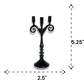 Miniature Black Candelabra for birthday Candles, #0920