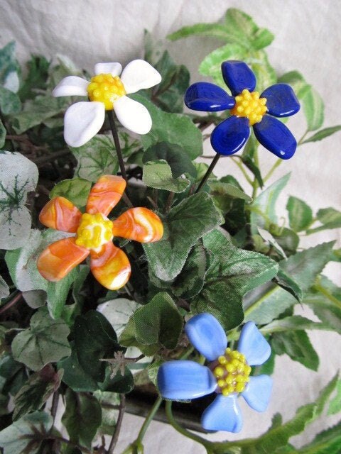 Glass Flower Plant Pals, House plant and Fairy Garden Decor