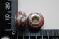 2 Red Ceramic & Sterling Silver Dread Beads - 5mm bead hole - Dreadlock Bead, Dread Accessories, Dread Lock Beads, Large Hole Bead