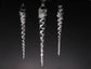 Handmade Glass Icicles, 3 Pack, Glass Icicle Tree Ornaments