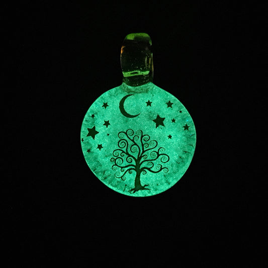 Glow in the Dark Tree Pendants