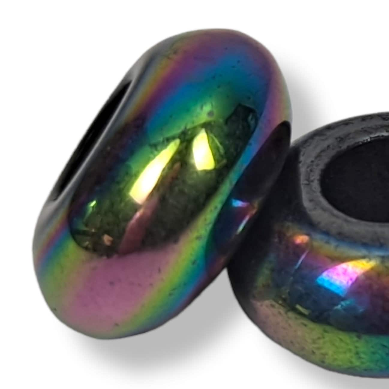Mermaid Tail Dread lock Bead Set of 2 beads - 6mm ID beads hole - Beads for Dreadlocks, Braids, Beards, Fairy Locks, metal dread bead